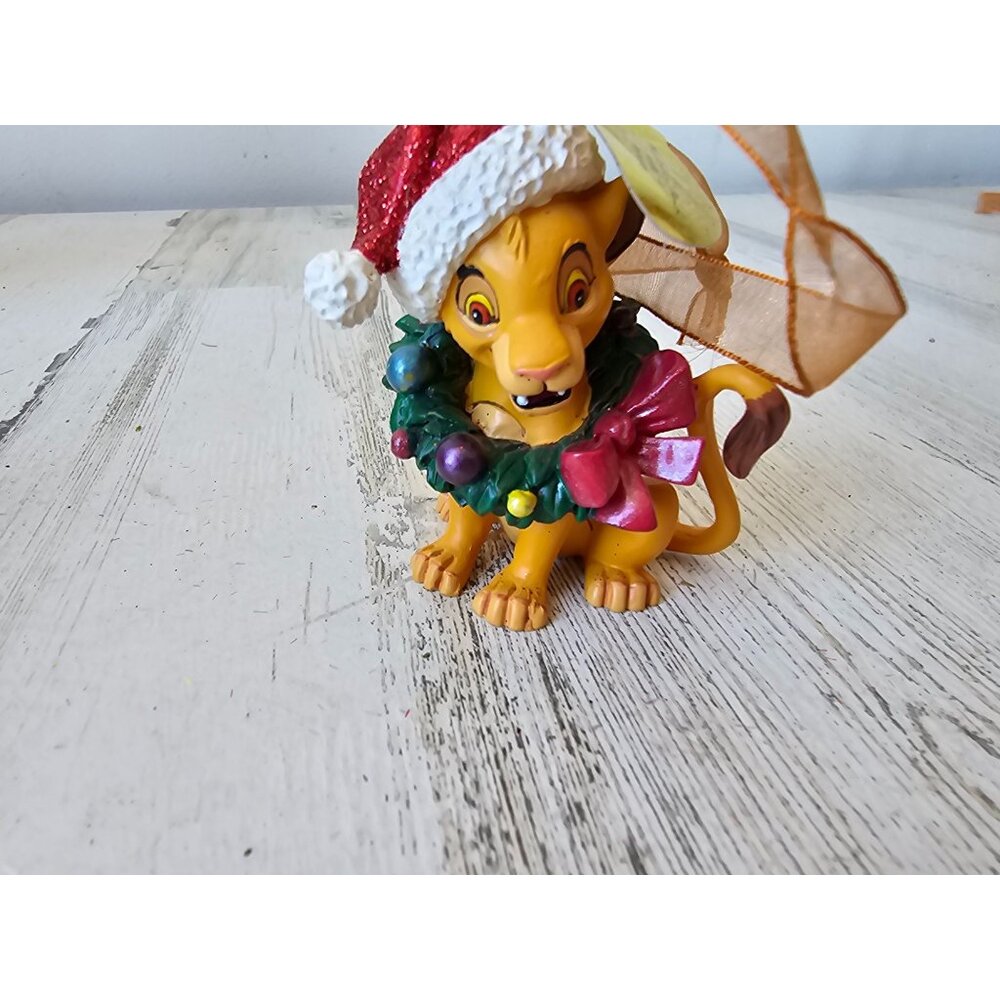 Danbury‎ mint Simba Lion King wreath ornament RARE glitter Xmas tree